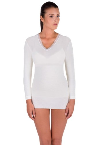 Rozgrzewająca koszulka z długim rękawem -Manifattura Bernina