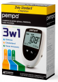 Urządzenie diagnostyczne 3 w 1 do pomiaru glukozy, cholesterolu, kwasu moczowego - Pempa® BK6-40M